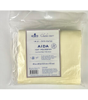 DMC Charles Craft 48 x 60 Ivory Aida 14 Count Cross Stitch Fabric