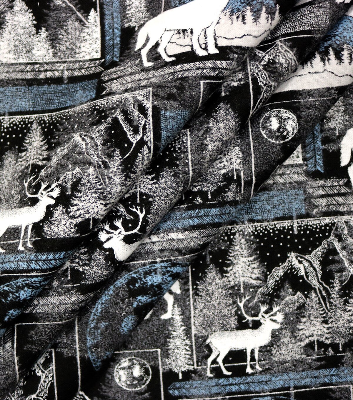 Forest In The Night Framed Super Snuggle Flannel Fabric