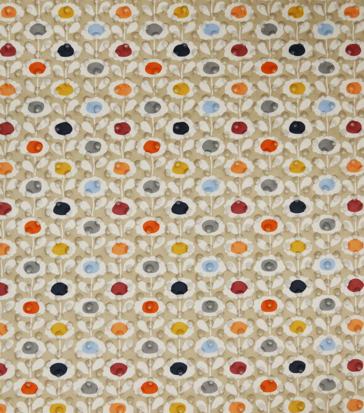 Multicolor Stemmed Flowers Soft & Minky Fabric