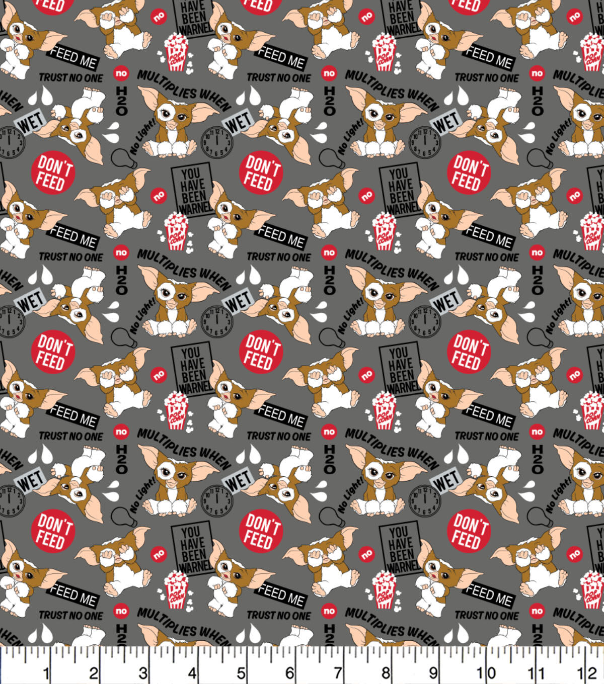 Gremlins Rules Pop Culture Cotton Fabric
