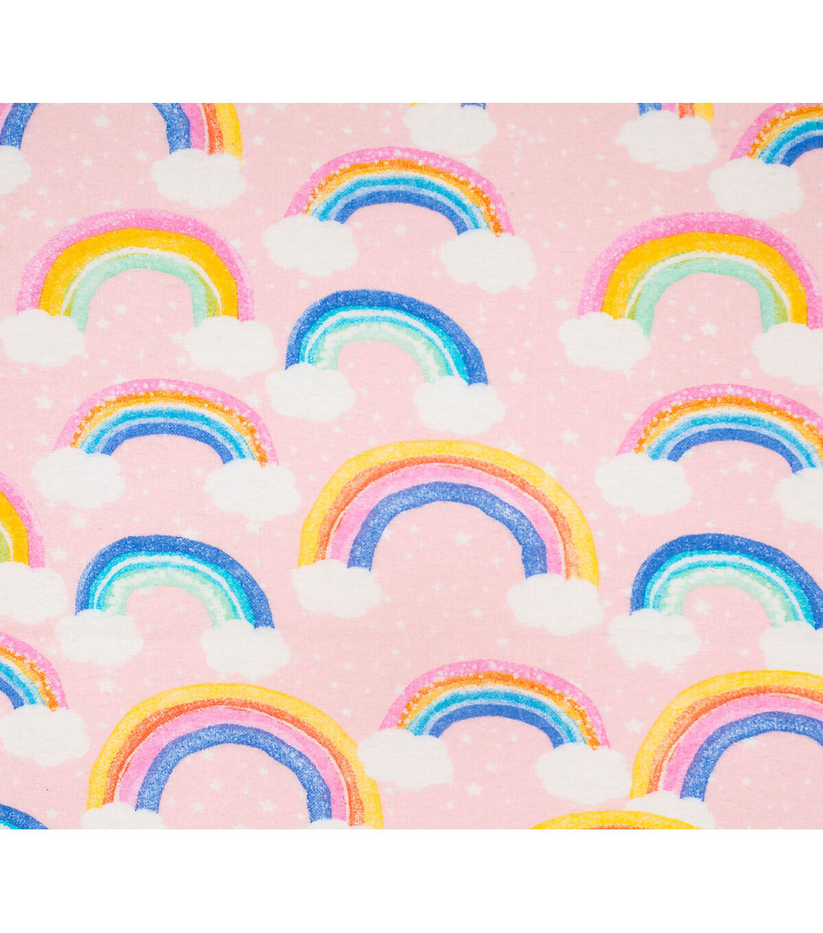 Rainbows Pastel Super Snuggle Flannel Fabric