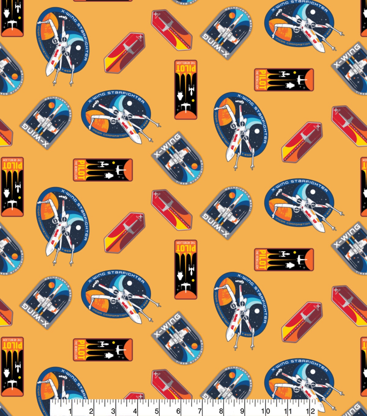 Star Wars Rebellion Badge Toss Cotton Fabric