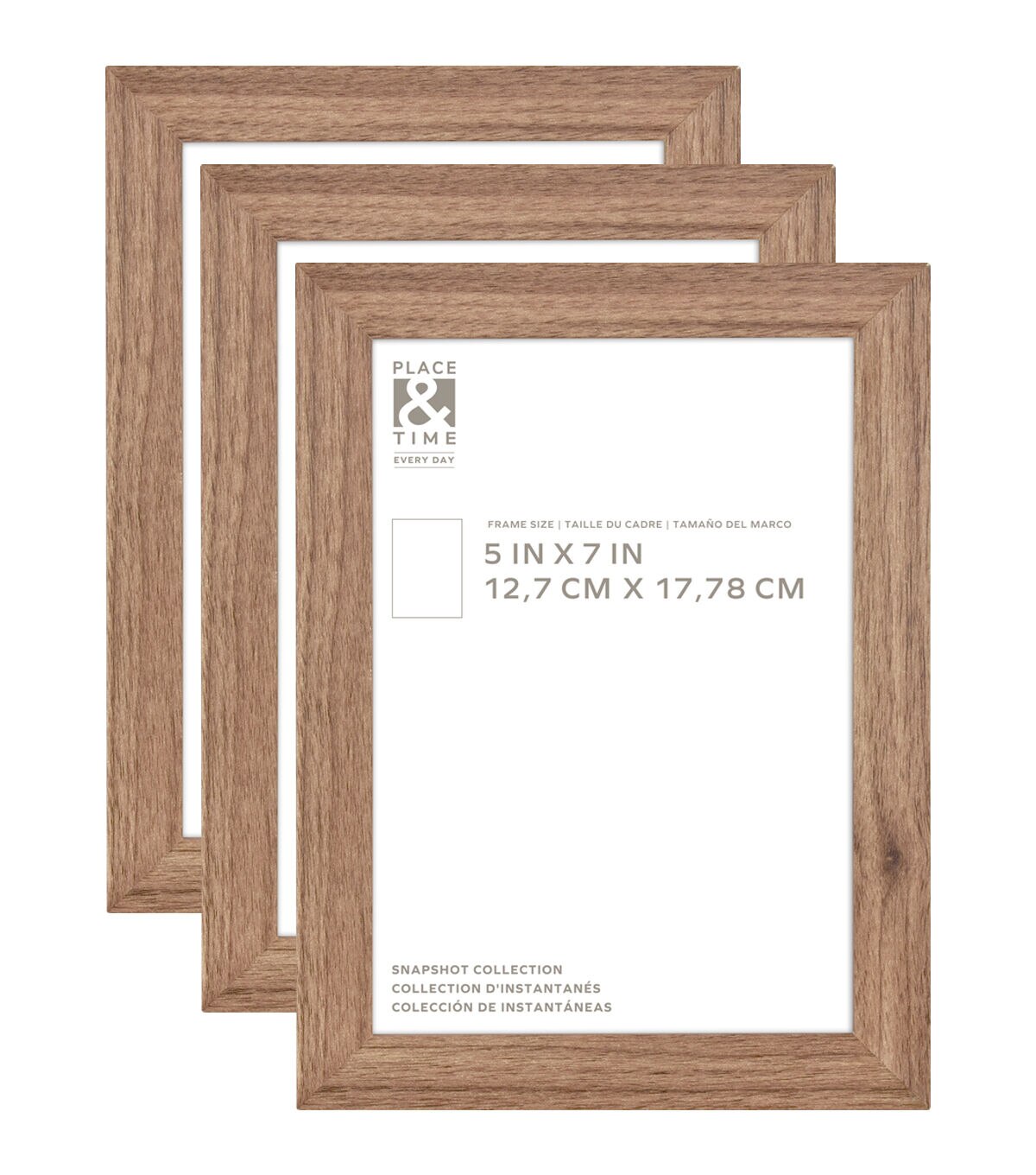 5 x 7 Walnut Gallery Frames 3pk by Place & Time