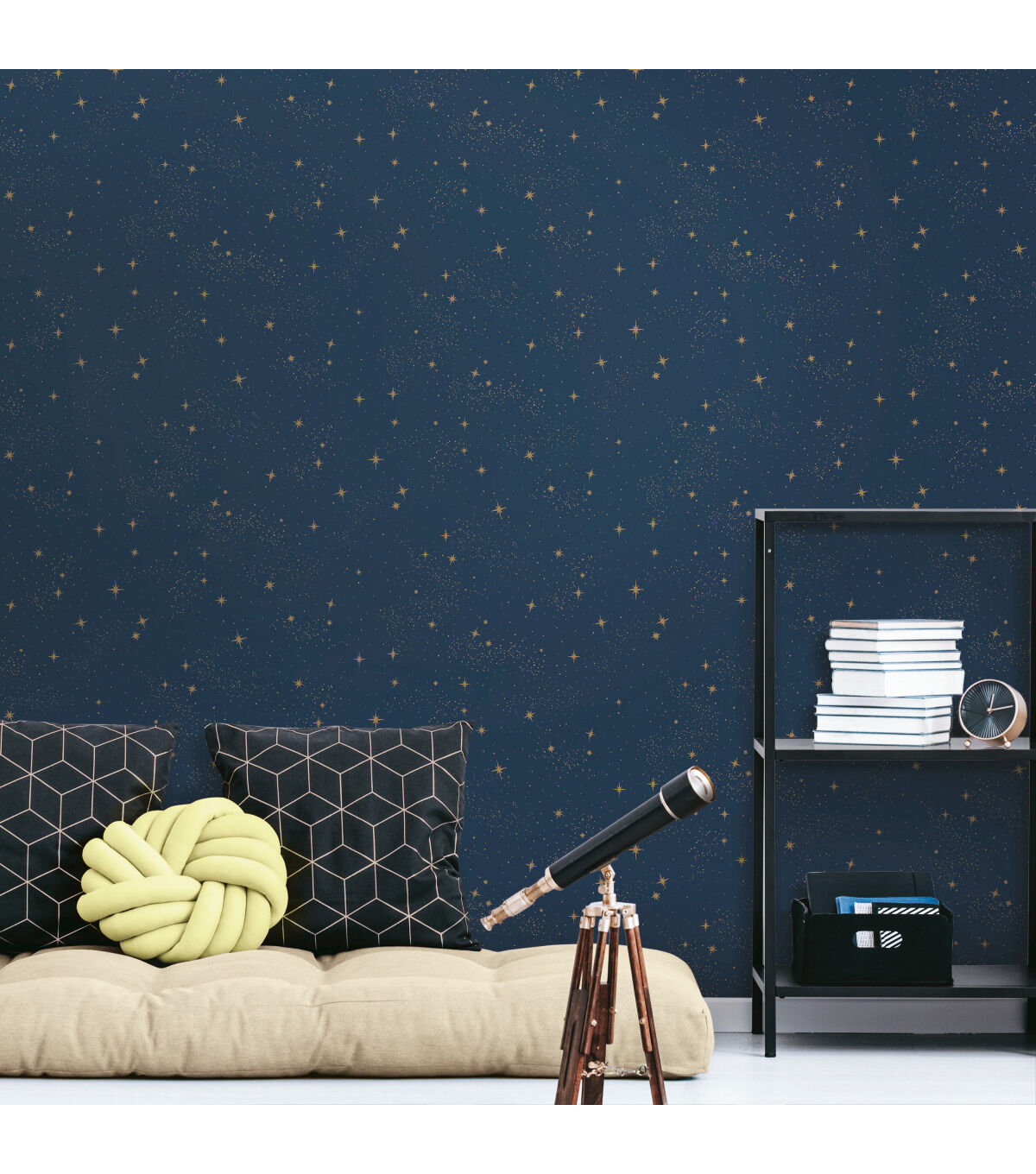 RoomMates Wallpaper Dark Blue Upon a Star