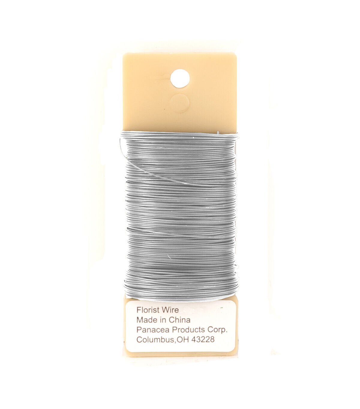 Panacea 22 Gauge Silver Floral Paddle Wire by Bloom Room