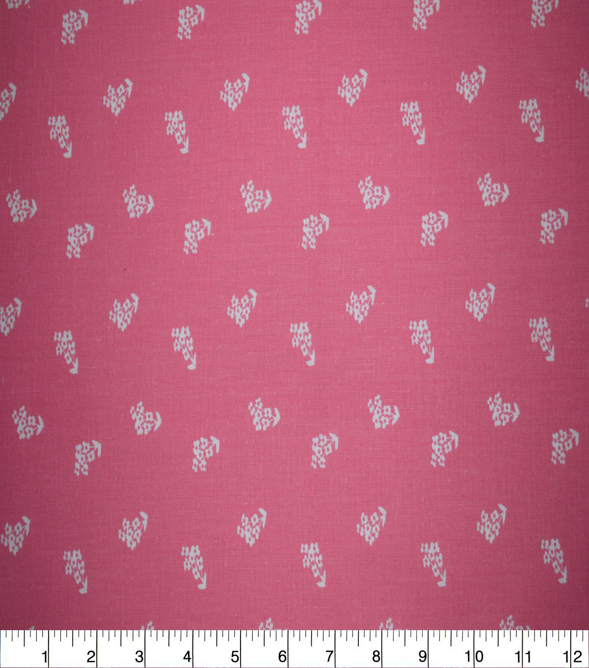 Mini Floral Bouquets on Pink Quilt Cotton Fabric by Quilter's Showcase