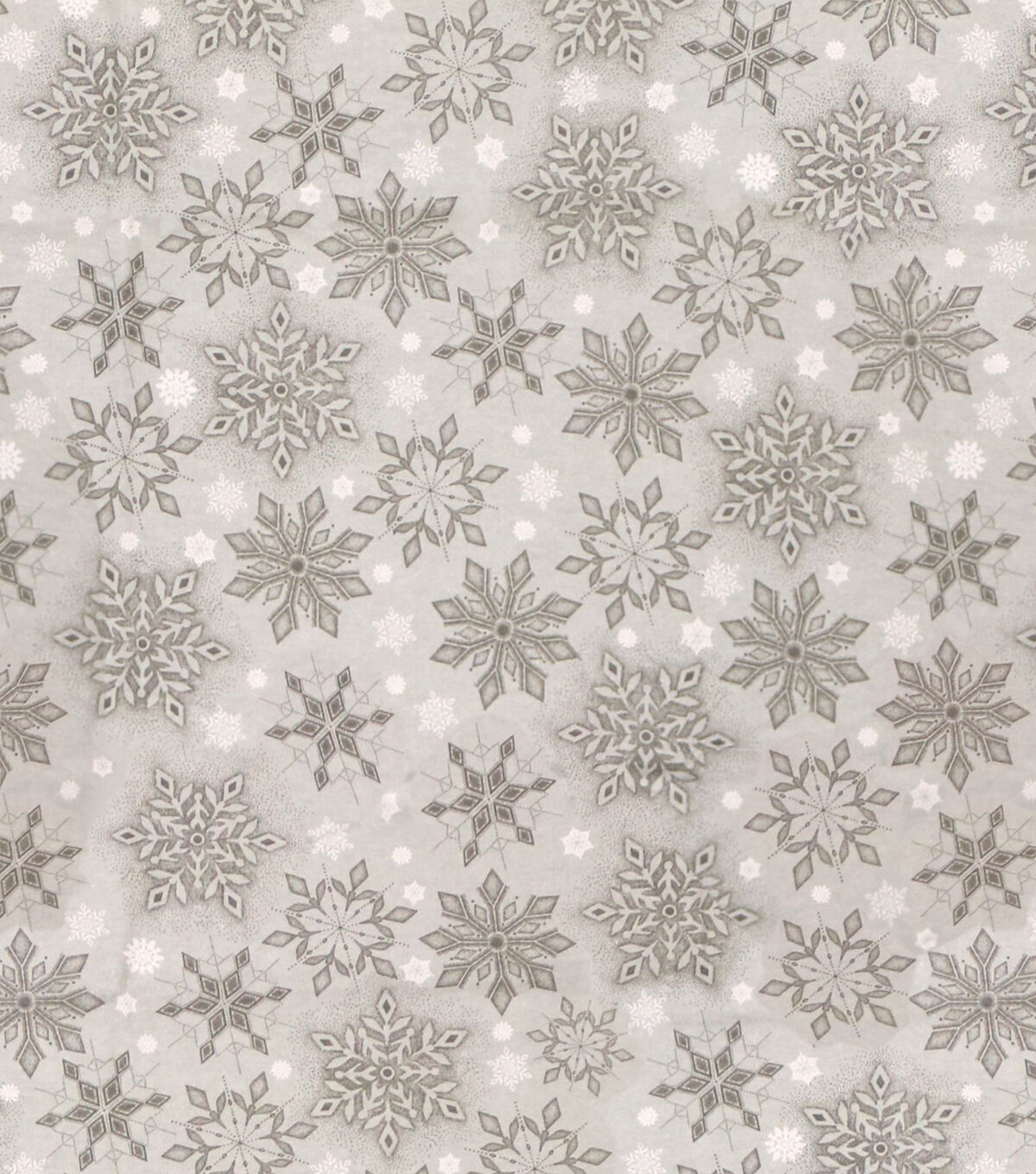 Gray Snowflakes Super Snuggle Christmas Flannel Fabric