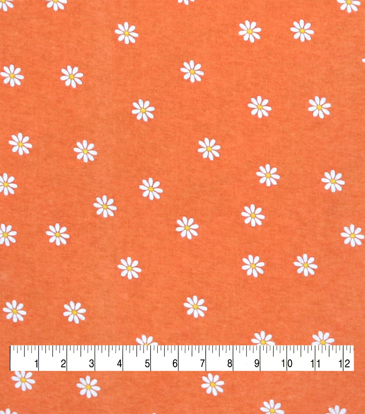 POP! Daisy On Peach Super Snuggle Flannel Fabric
