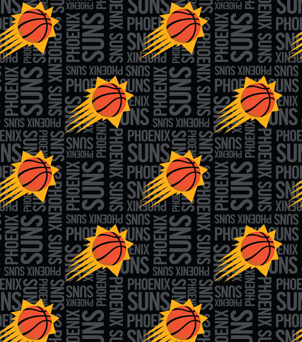 Phoenix Suns Toss Wordmark NBA Fleece Fabric