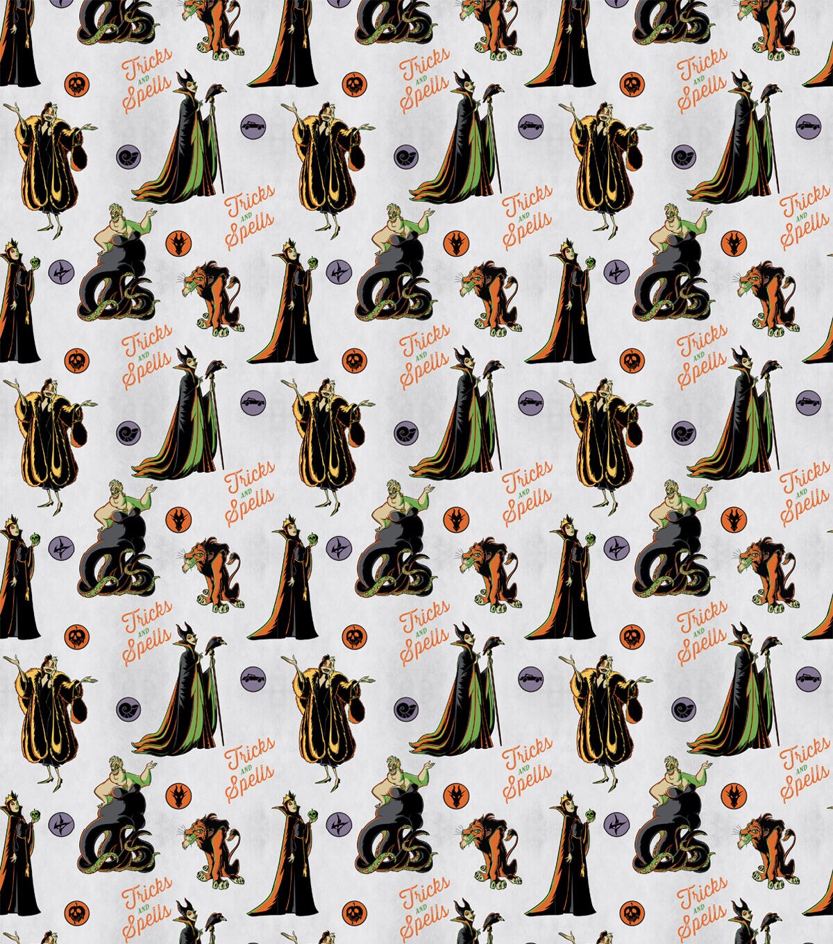 Disney Villains Halloween Cotton Fabric
