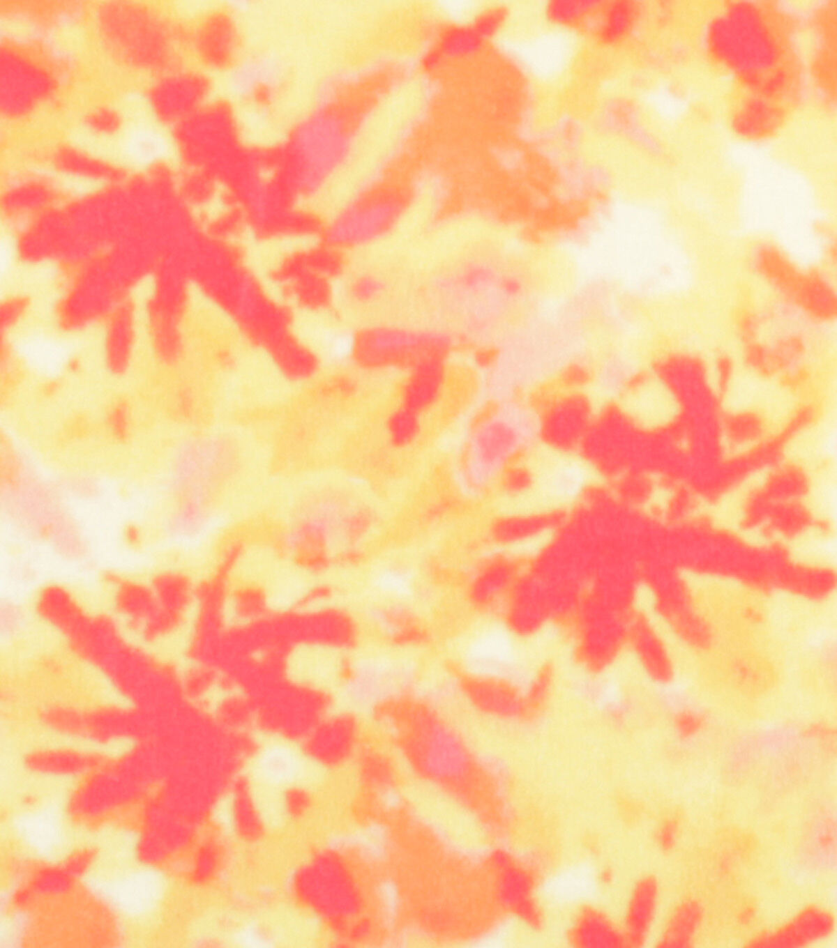Orange & Yellow Tie Dye Anti Pill Fleece Fabric