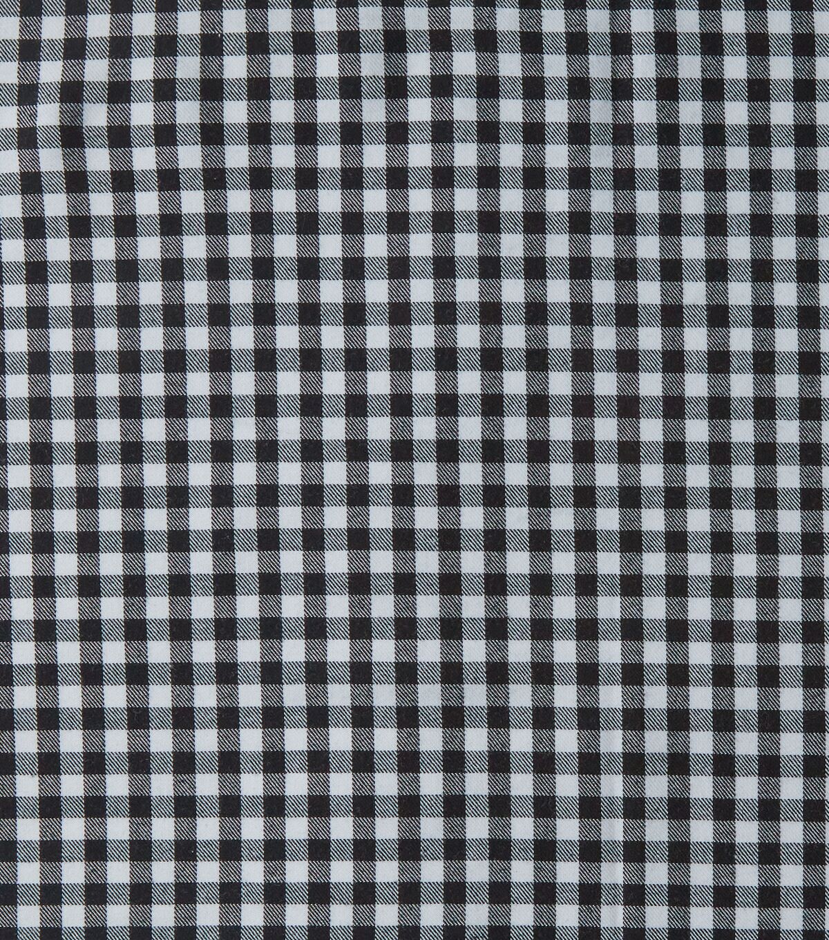 Eddie Bauer Black & White Buffalo Check Cotton Tencel Flannel Fabric