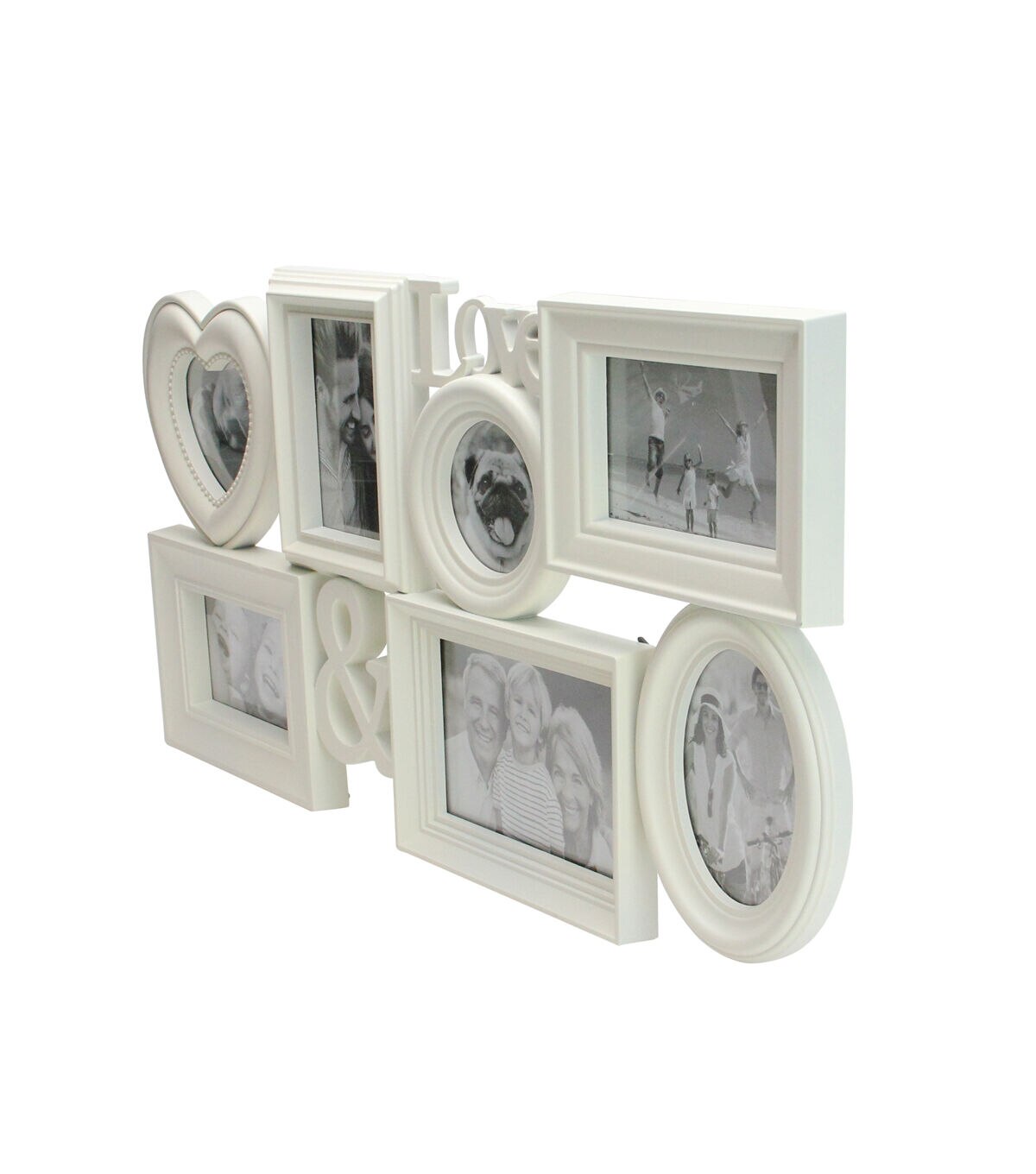 Northlight 26.5 White 5 Photo & Love Collage Frame
