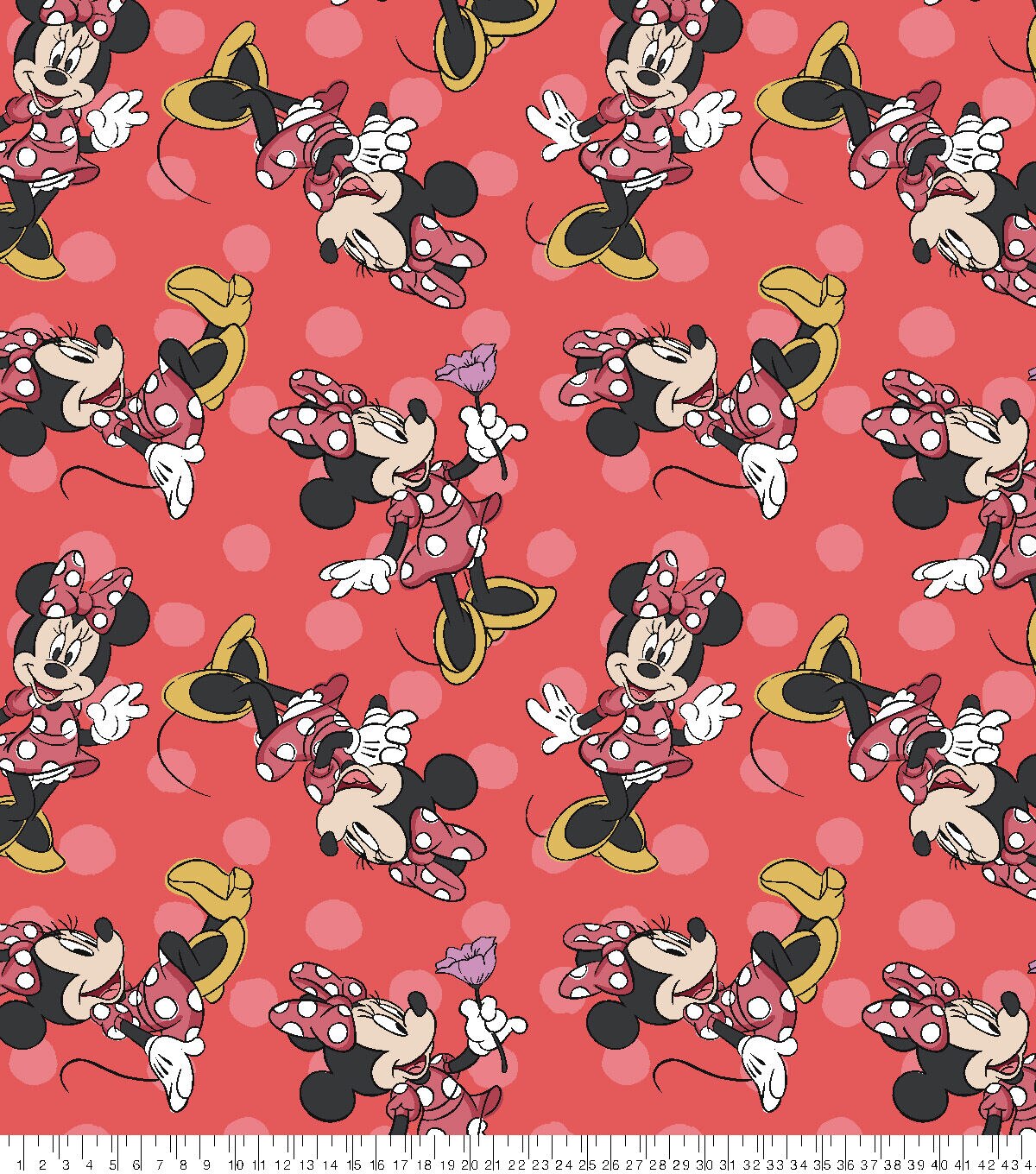 Disney Micro Fleece Fabric Minnie Mouse Dot