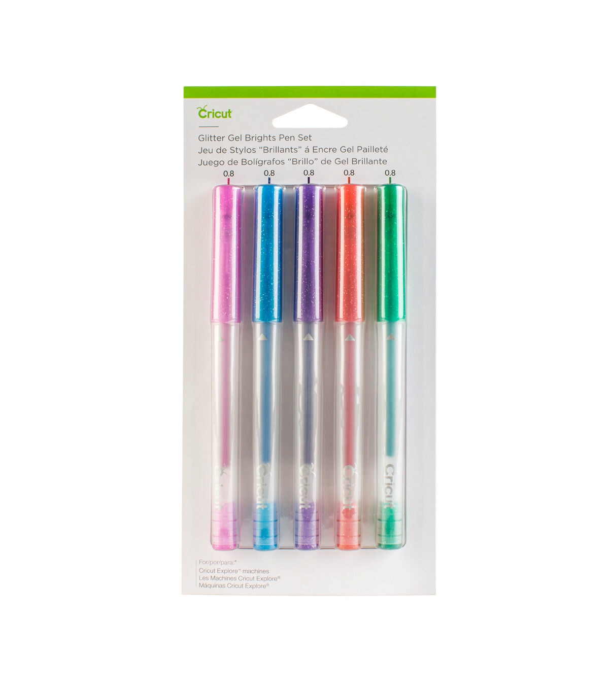 Cricut 0.8mm Brights Glitter Gel Pens 5ct