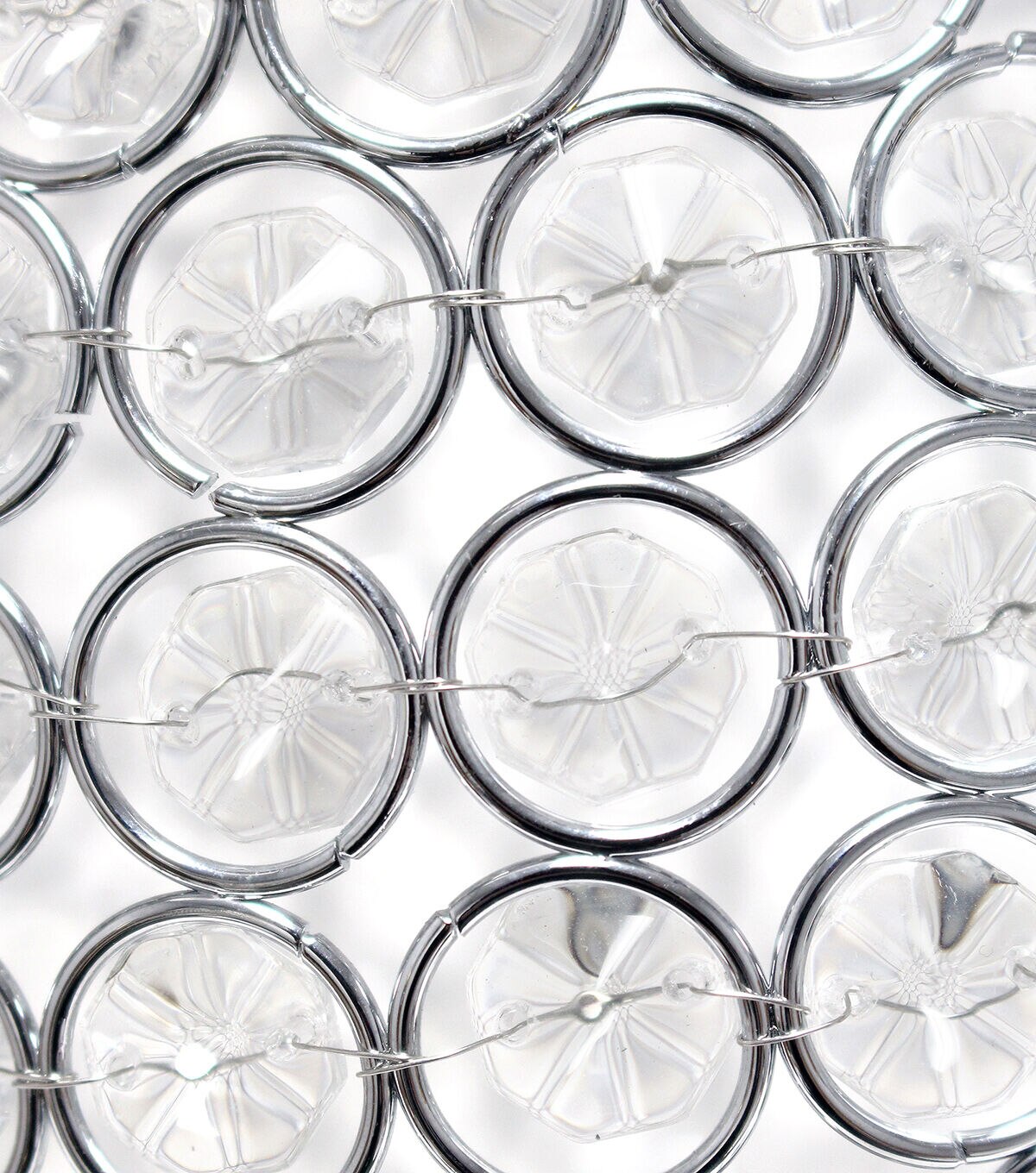 All The Rages Crystal Nightstand Cylindrical Uplight Table Lamp, Chrome