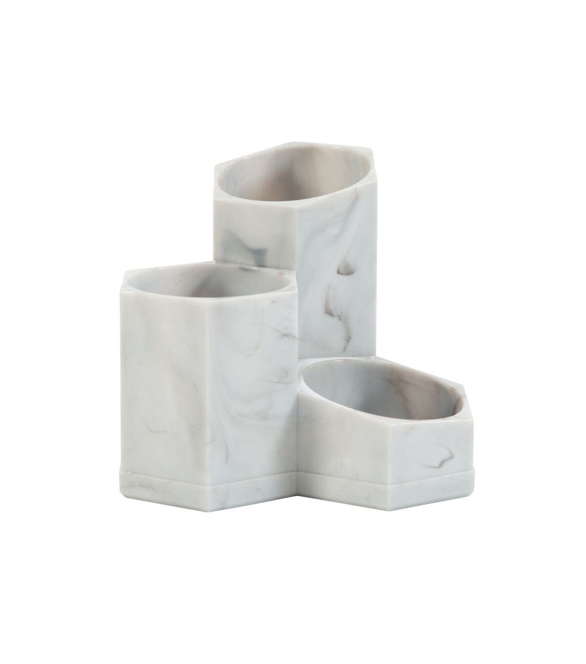 Simplify 5 Marble 3 Compartment Pencil Brush Holder