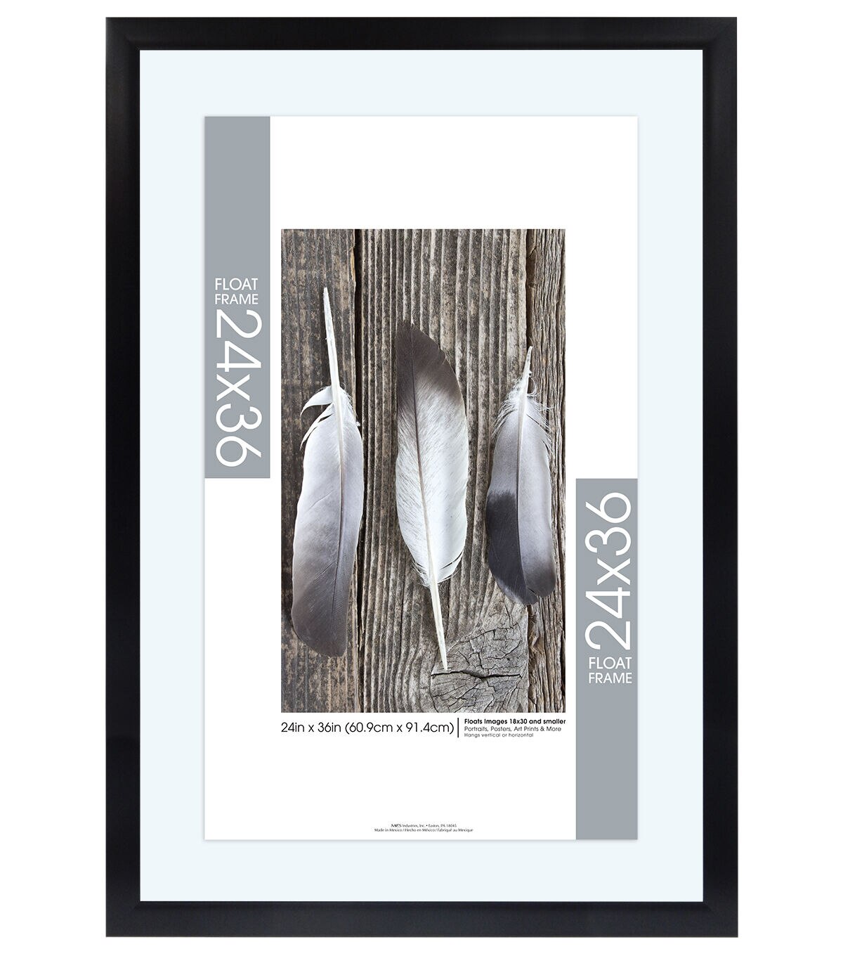 MCS 24x36 Black Poster Float Frame