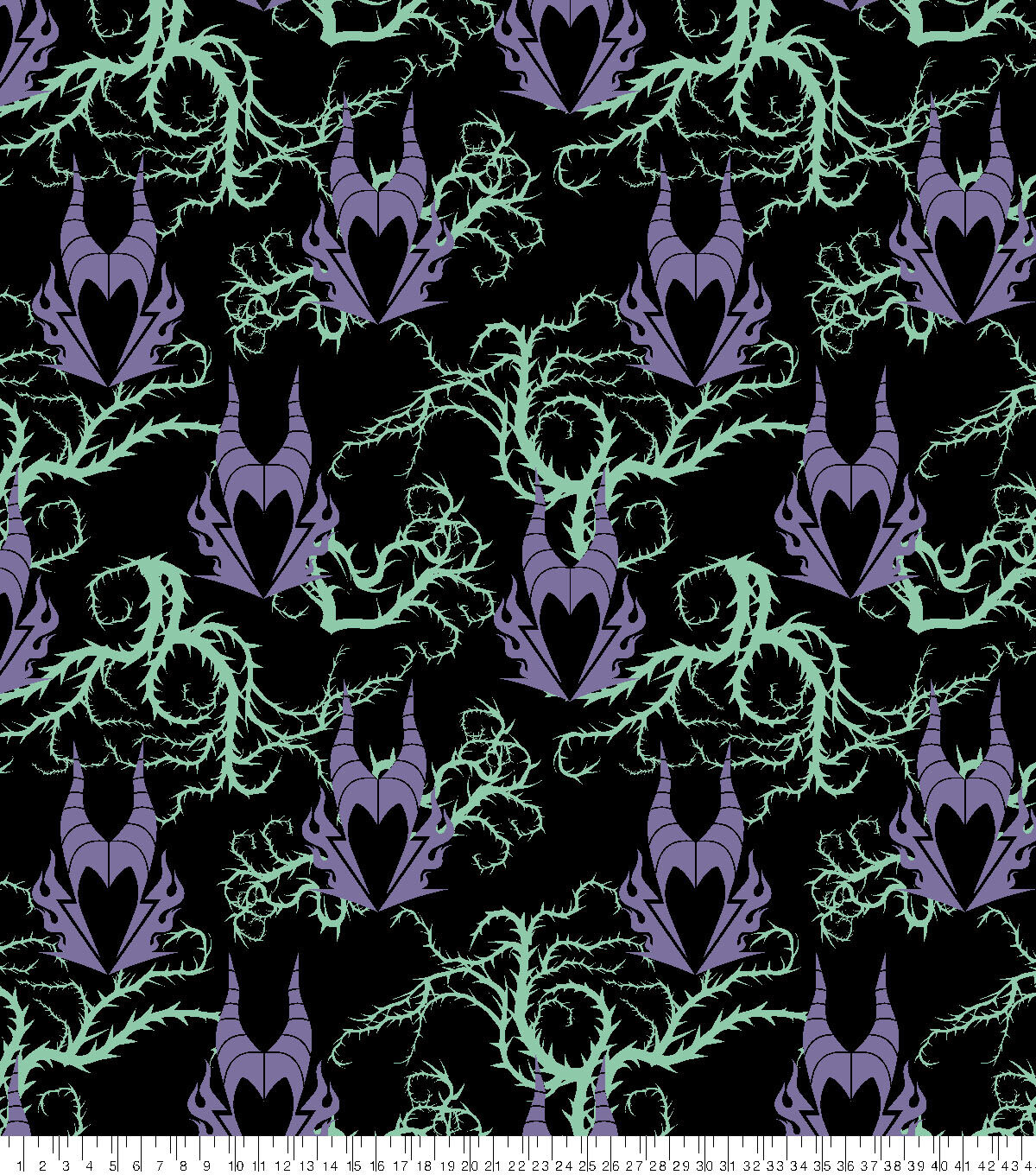 Disney Villains Maleficent Head Fleece Fabric