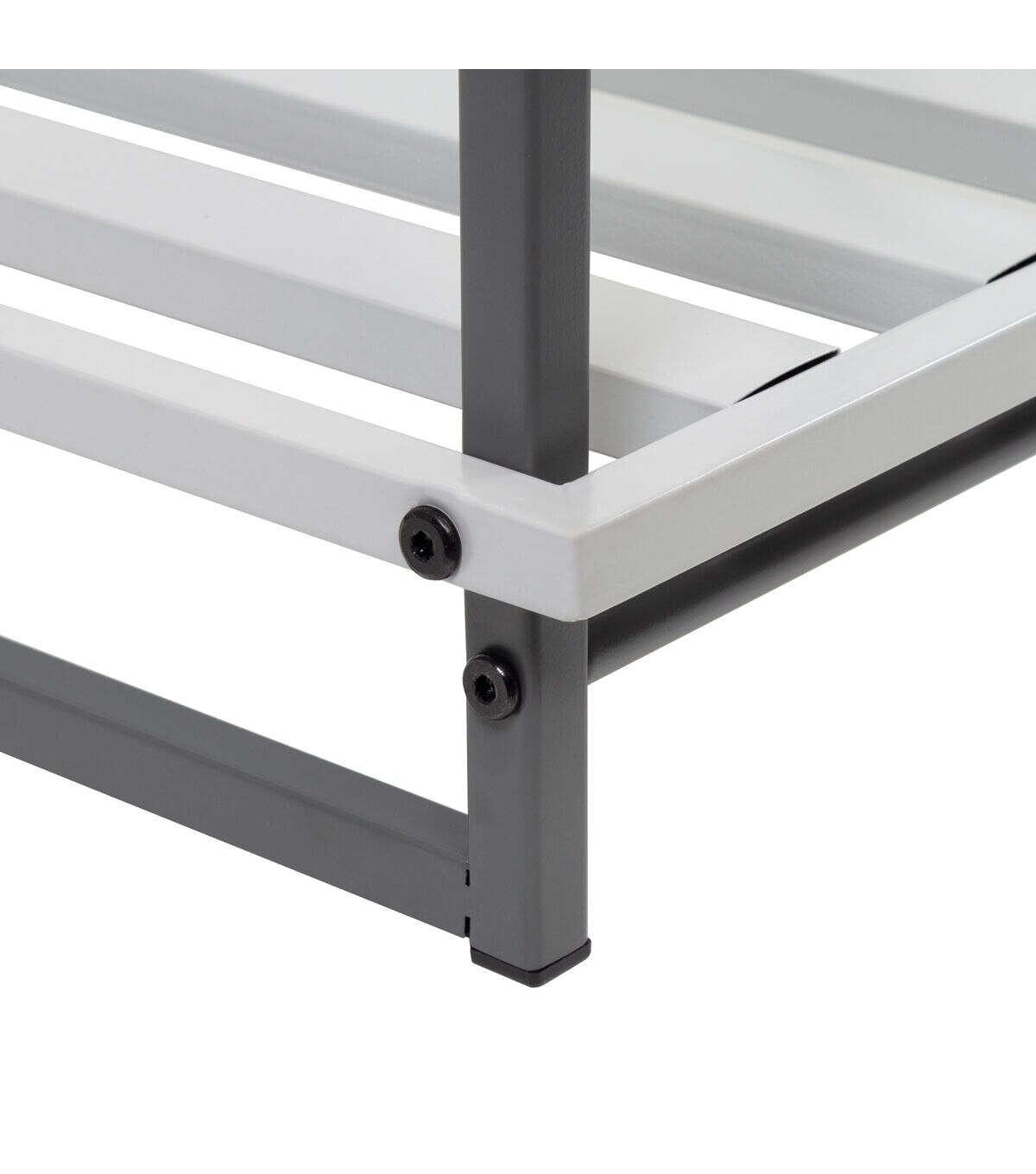 Honey Can Do 68 Gray Metal Freestanding Open Closet With 4 Shelves