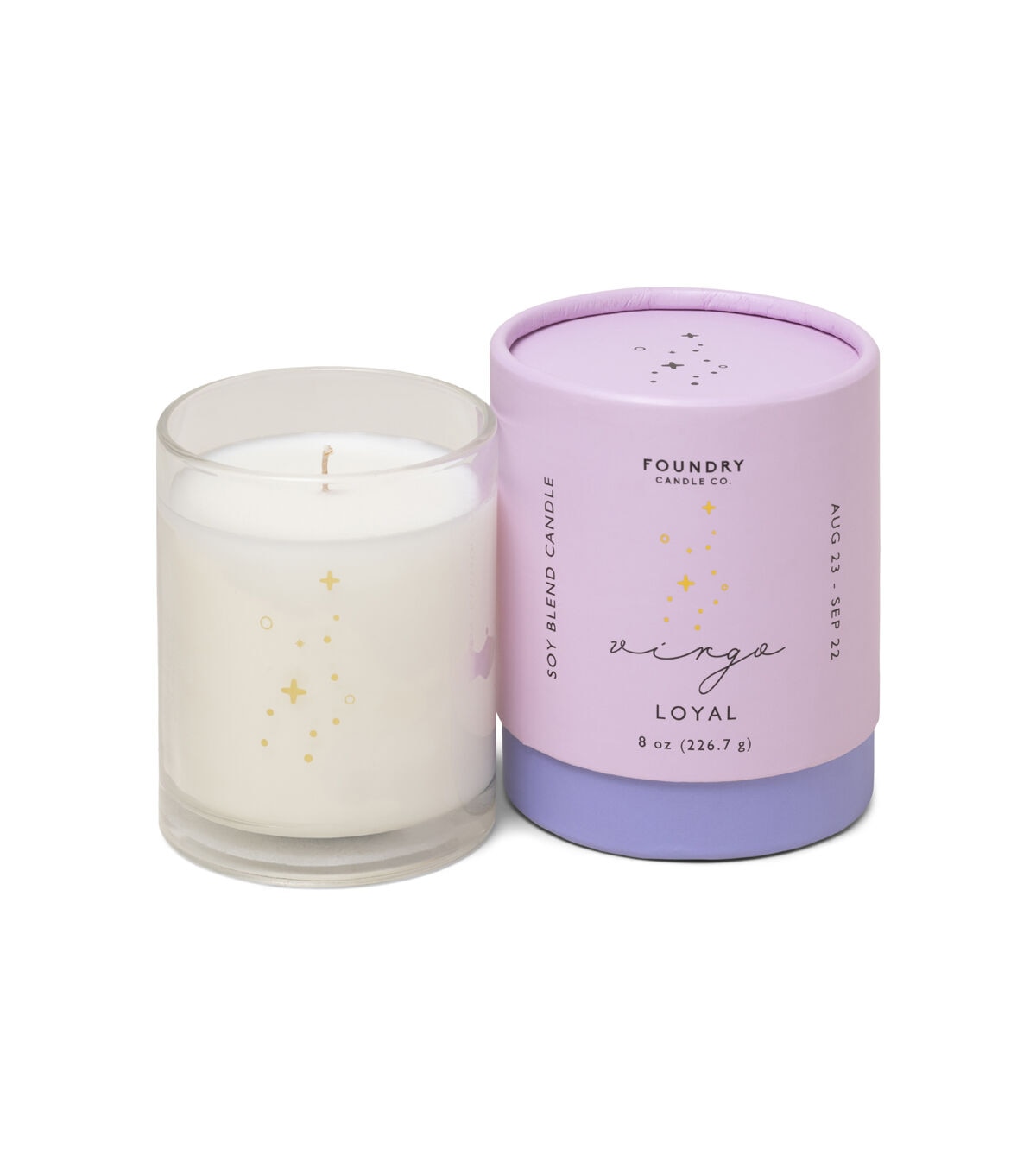 Foundry Zodiac 8oz Violet Lead & Citron Scented Jar Candle- Virgo