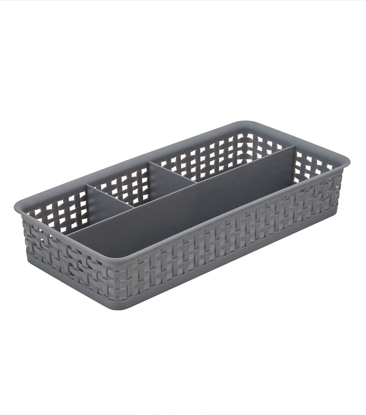 13.5 Plastic Divided Weave Storage Bin by Hudson 43