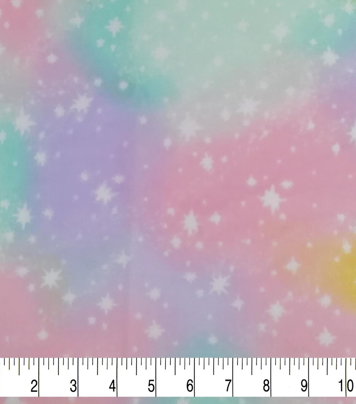 Soft & Minky Stars on Pastel Tie Dye Fleece Fabric