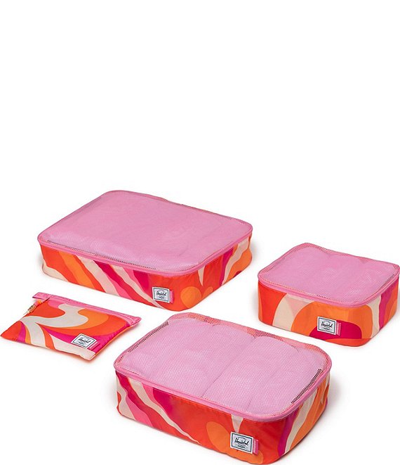 x Jade Purple Brown Butterfly Swirl Day Kyoto Packing Cube Set