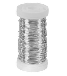 OASIS Metallic Wire Silver 24 Gauge 164' Roll