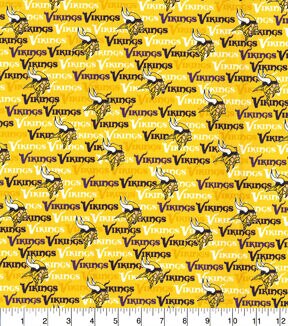 NFL Yellow Minnesota Vikings Cotton Duck Canvas