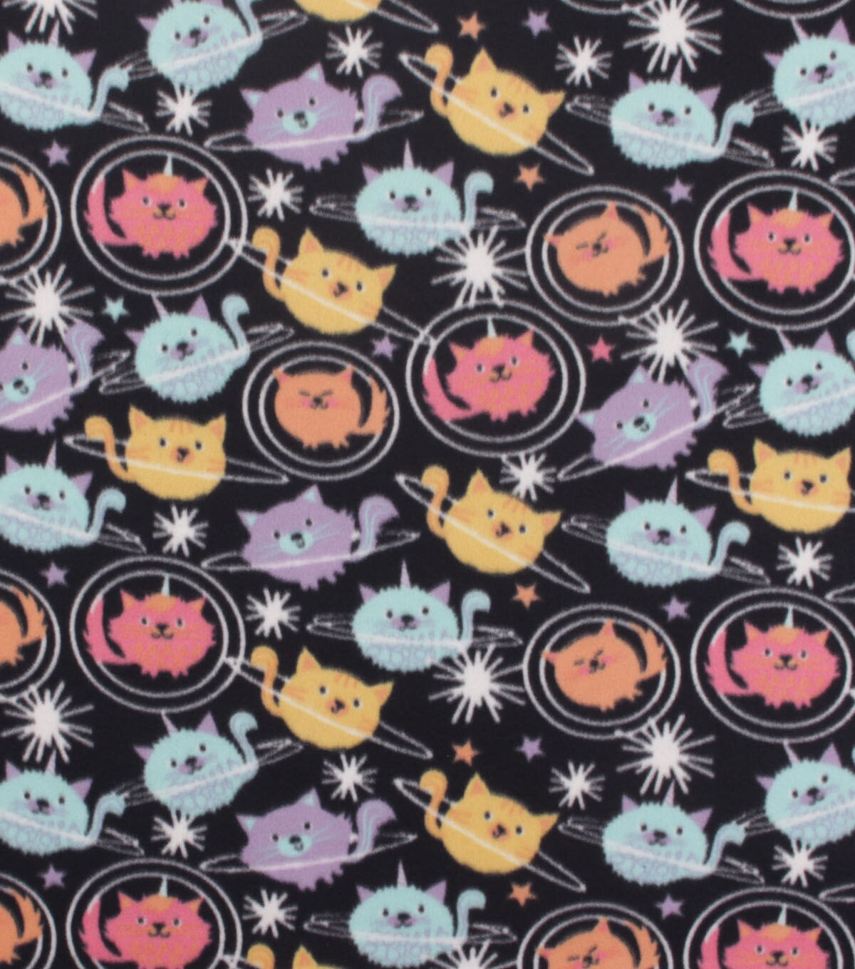 Space Cats Blizzard Fleece Fabric