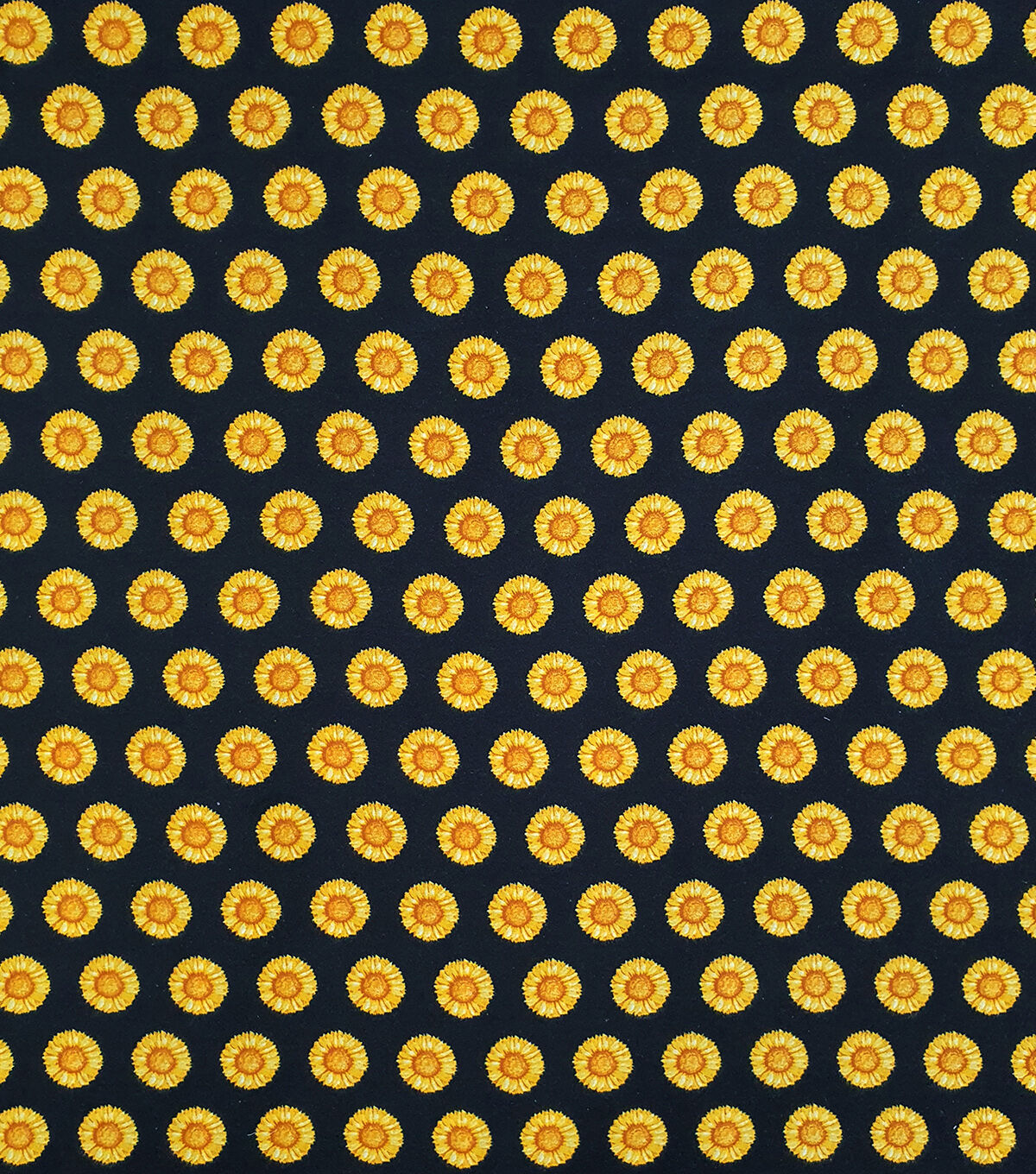 Sunflower Black Super Snuggle Flannel Fabric