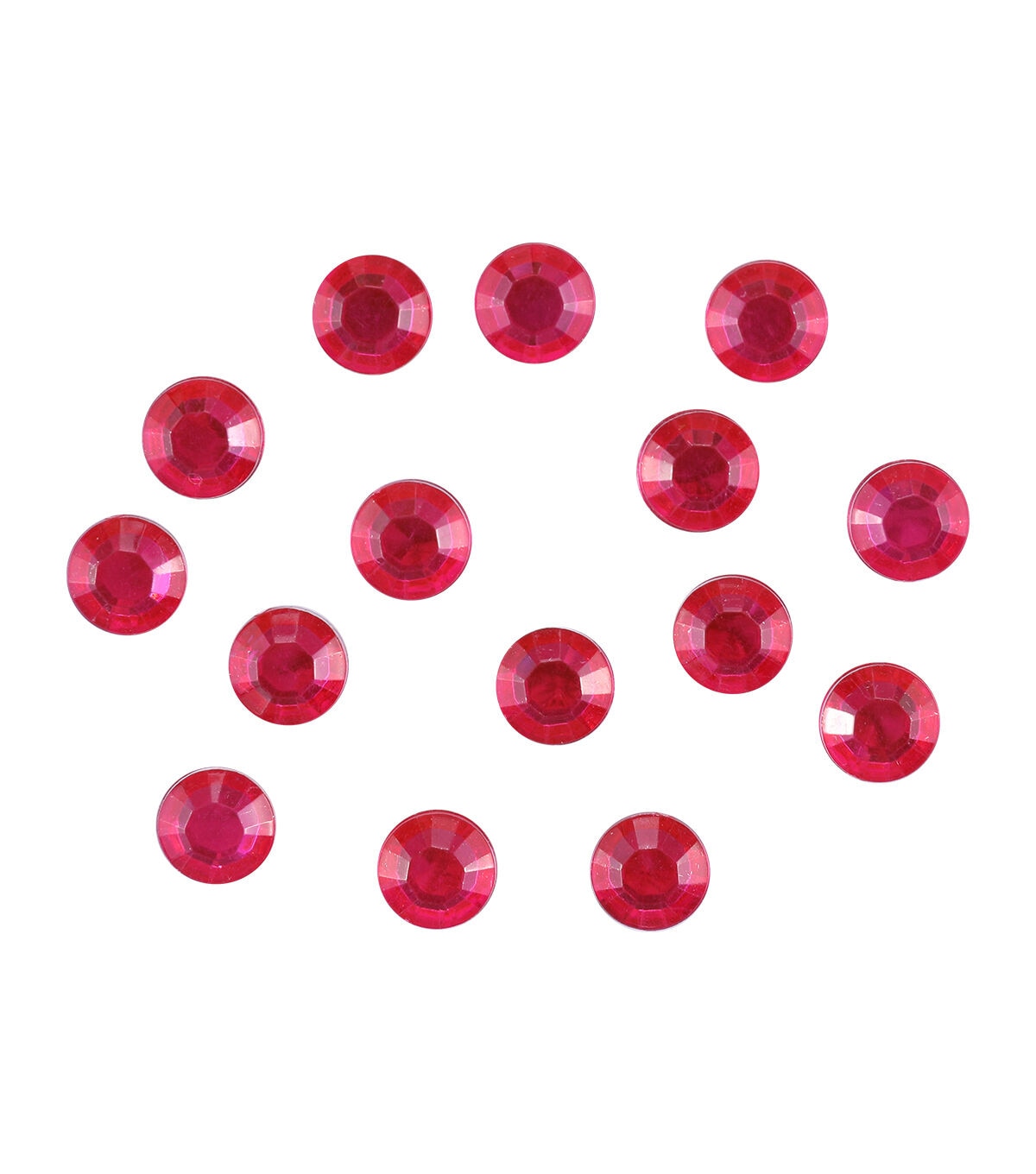 10mm Pink Round Plastic Rhinestones 20pk by hildie & jo