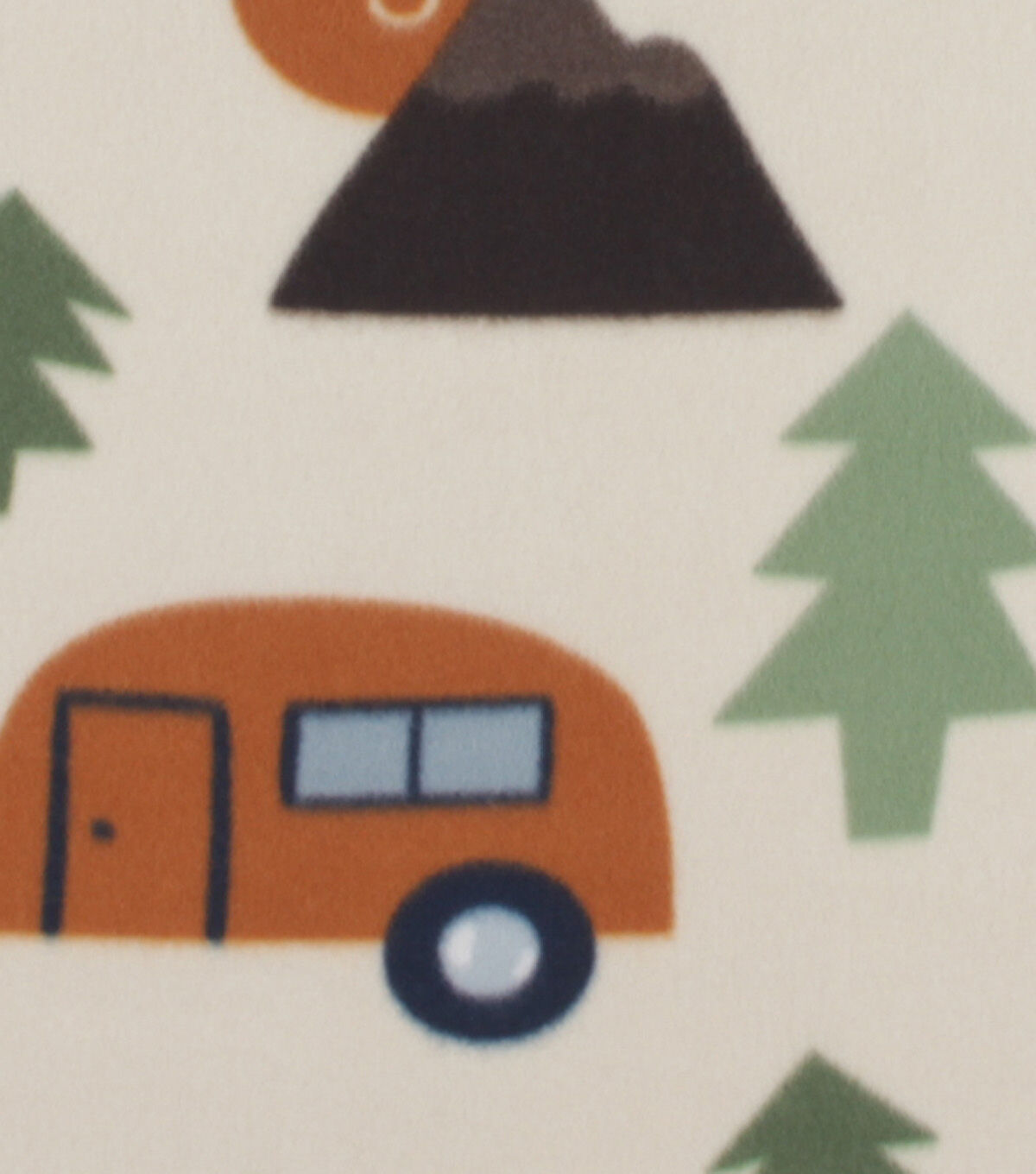 Wilderness Camping Blizzard Prints Fleece Fabric