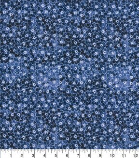 Navy Sundrenched Floral Cotton Fabric by Keepsake Calico