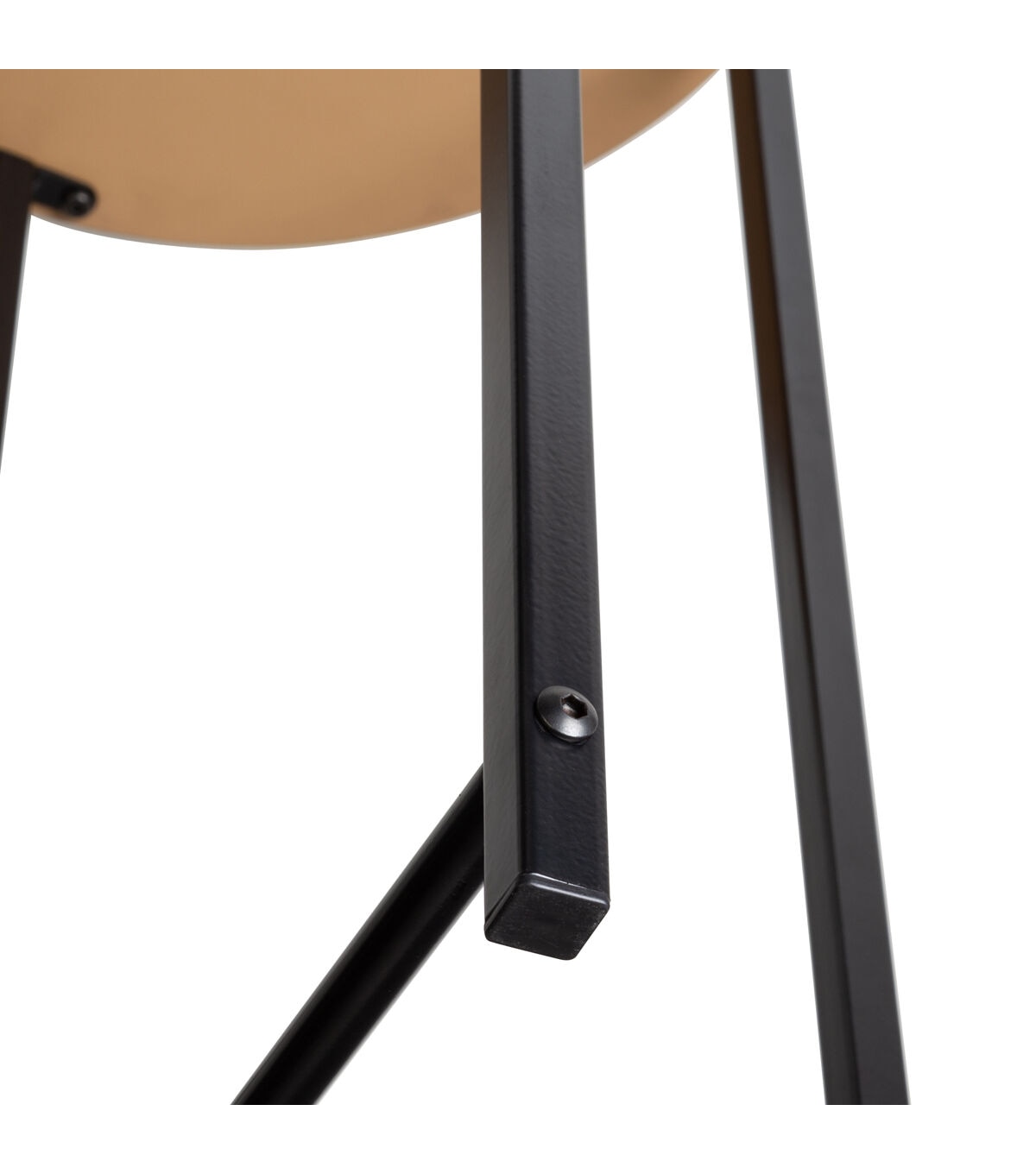 Honey Can Do Round Side Table With Patterend Base