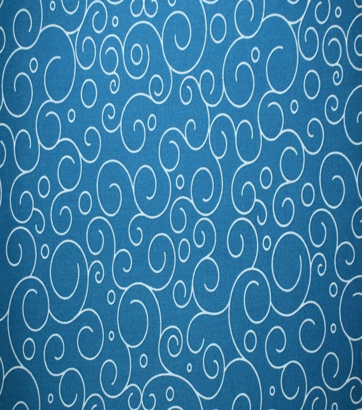White Swirls on Teal Quilt Cotton Fabric by Quilter's Showcase