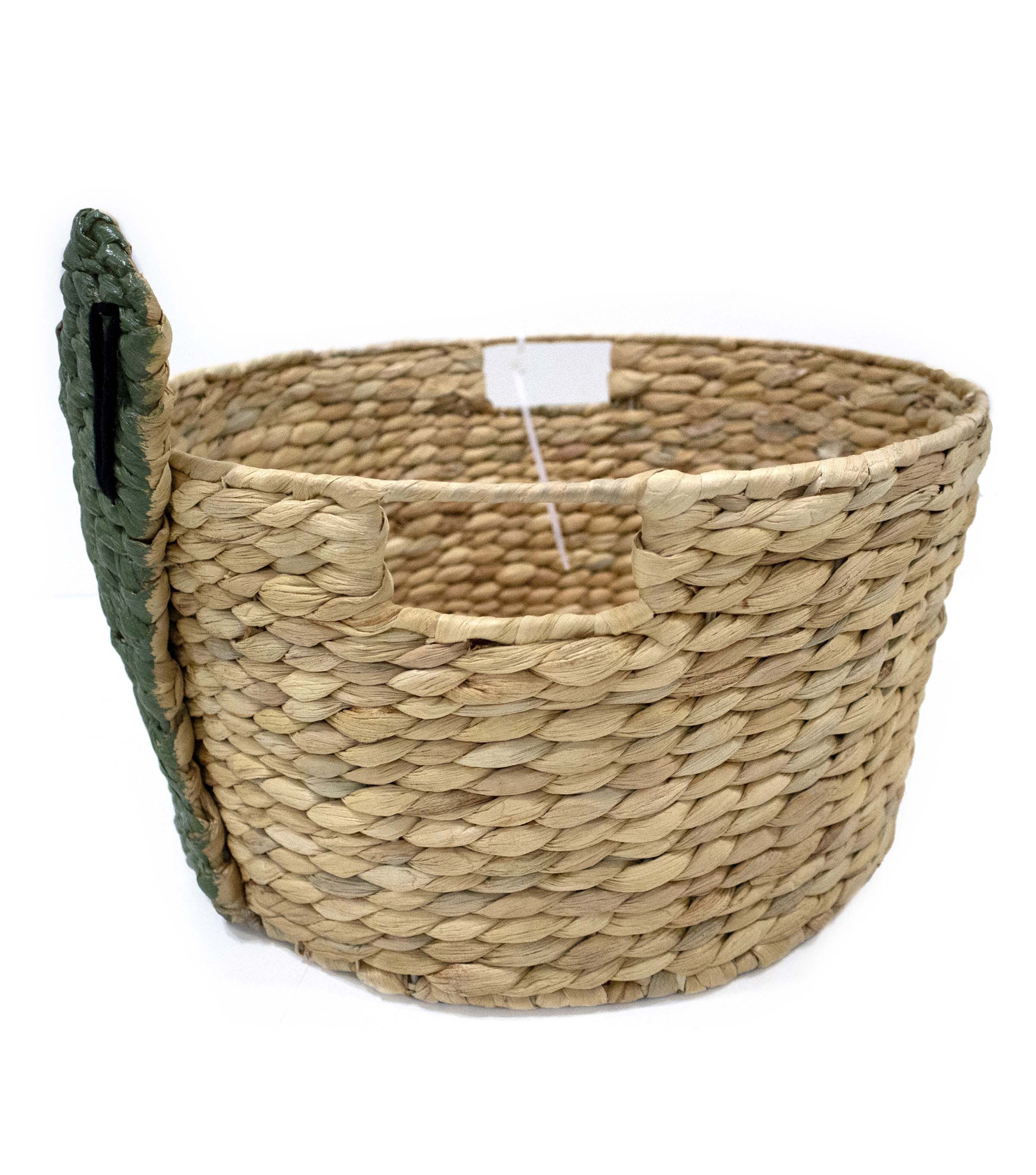 16 Crocodile Water Hyacinth Woven Basket by Place & Time