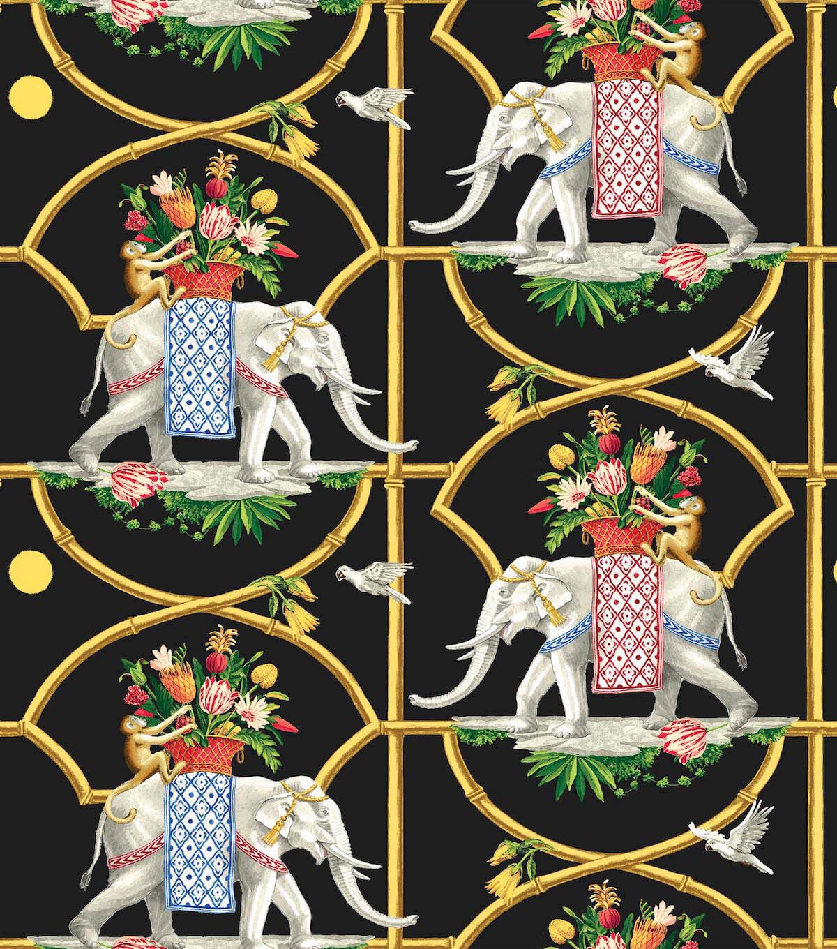 Harrison Howard 20.5' x 18' Noir Chinoiserie Peel & Stick Wallpaper