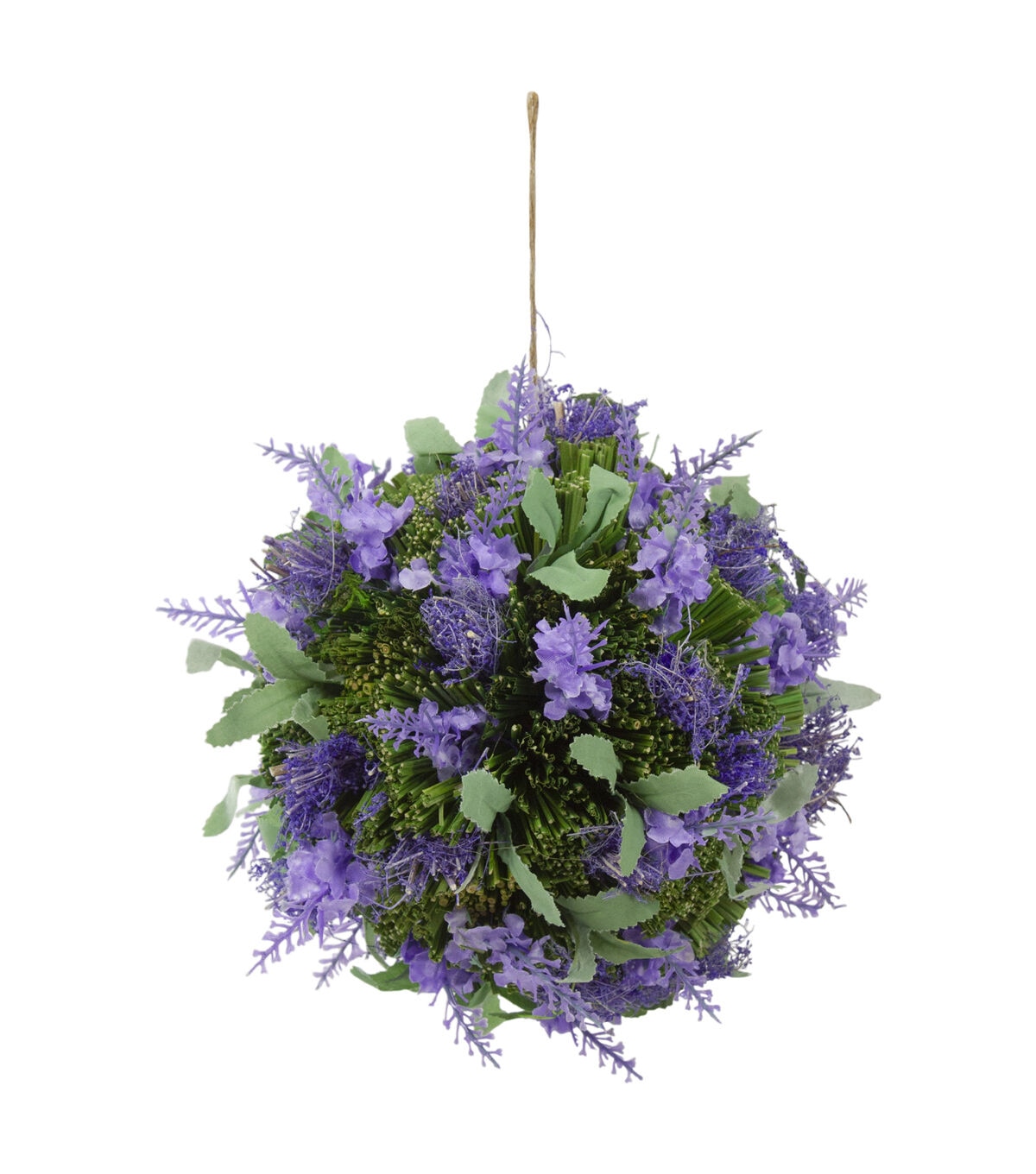 Northlight 7 Purple and Green Floral Inspired Hanging Foliage Ball