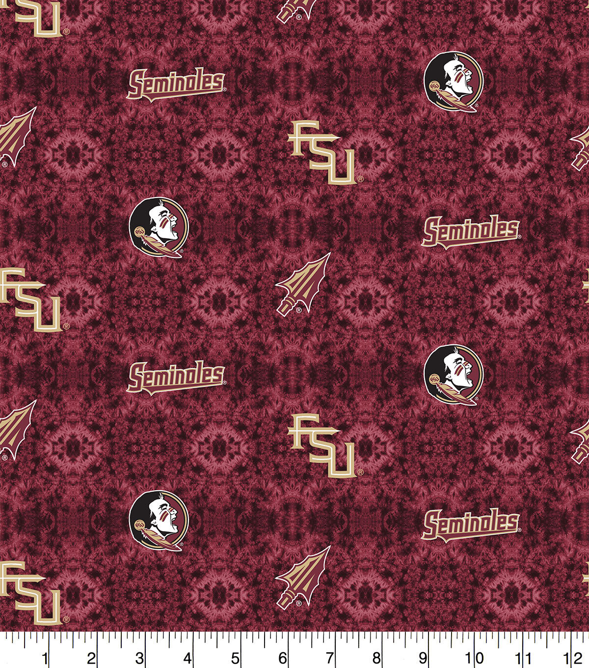 Florida State Seminoles Flannel Fabric Tie Dye