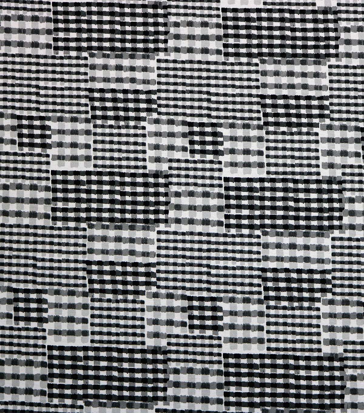 108 Black & White Gingham Plaid Wide Flannel Fabric