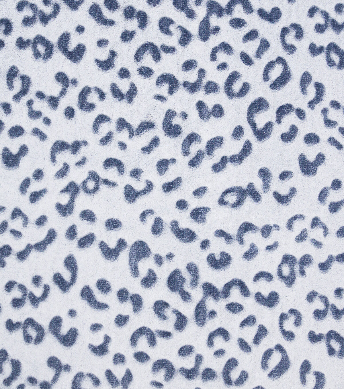 Cheetah Gray Embroidery Sew Lush Fleece Fabric