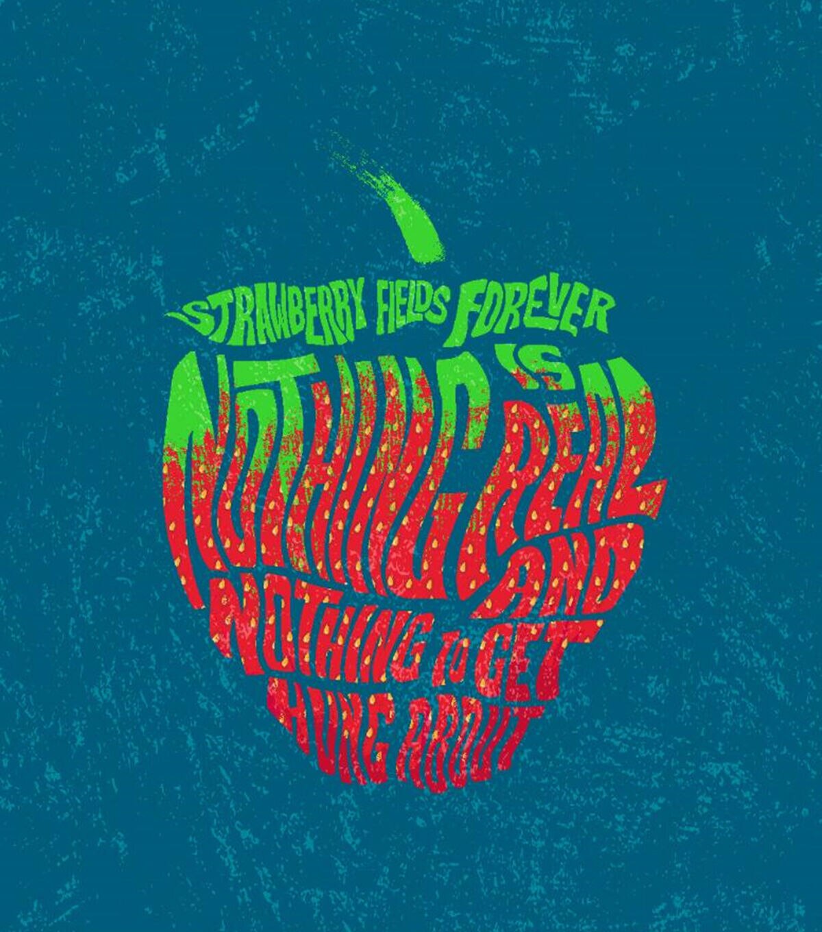 Lyrics by Lennon & McCartney No Sew Fleece Throw 72 Berry Jam