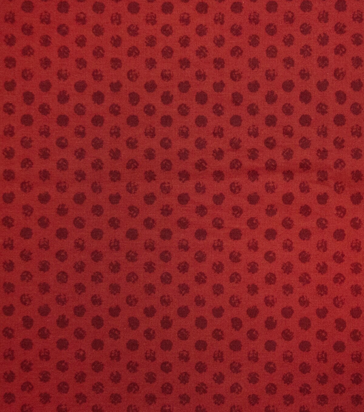 Dots on Dark Red Cotton Fabric by Keepsake Calico