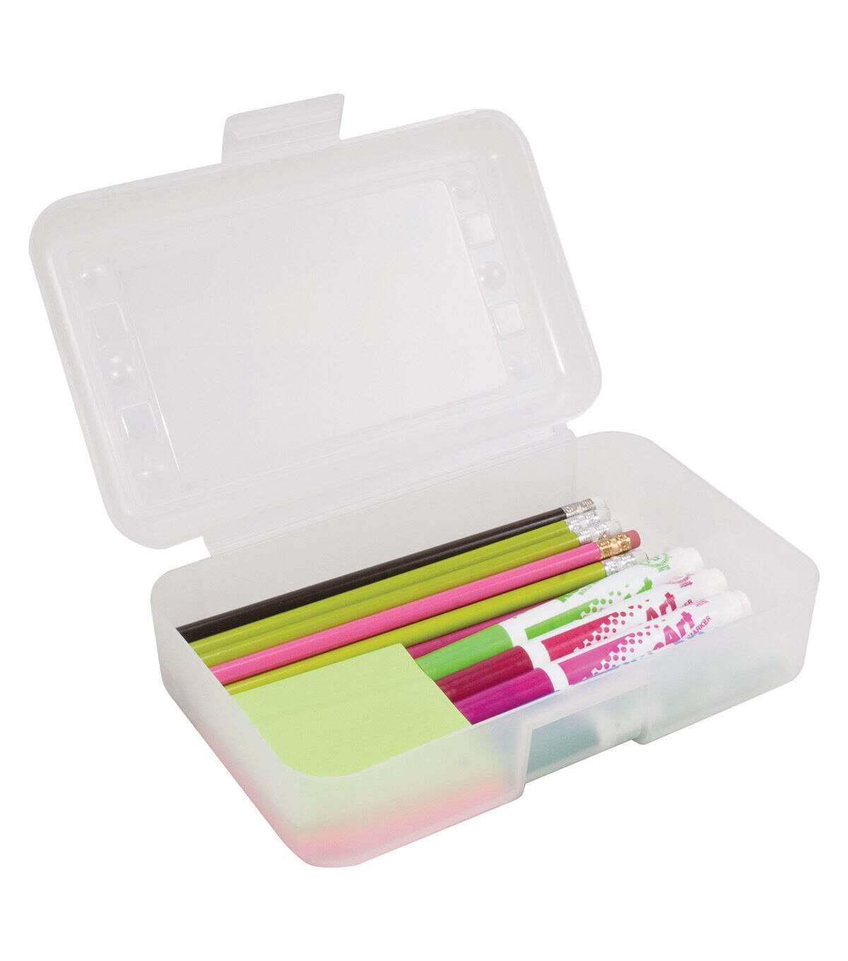 Advantus 8.5 x 4 Clear Plastic Pencil Box
