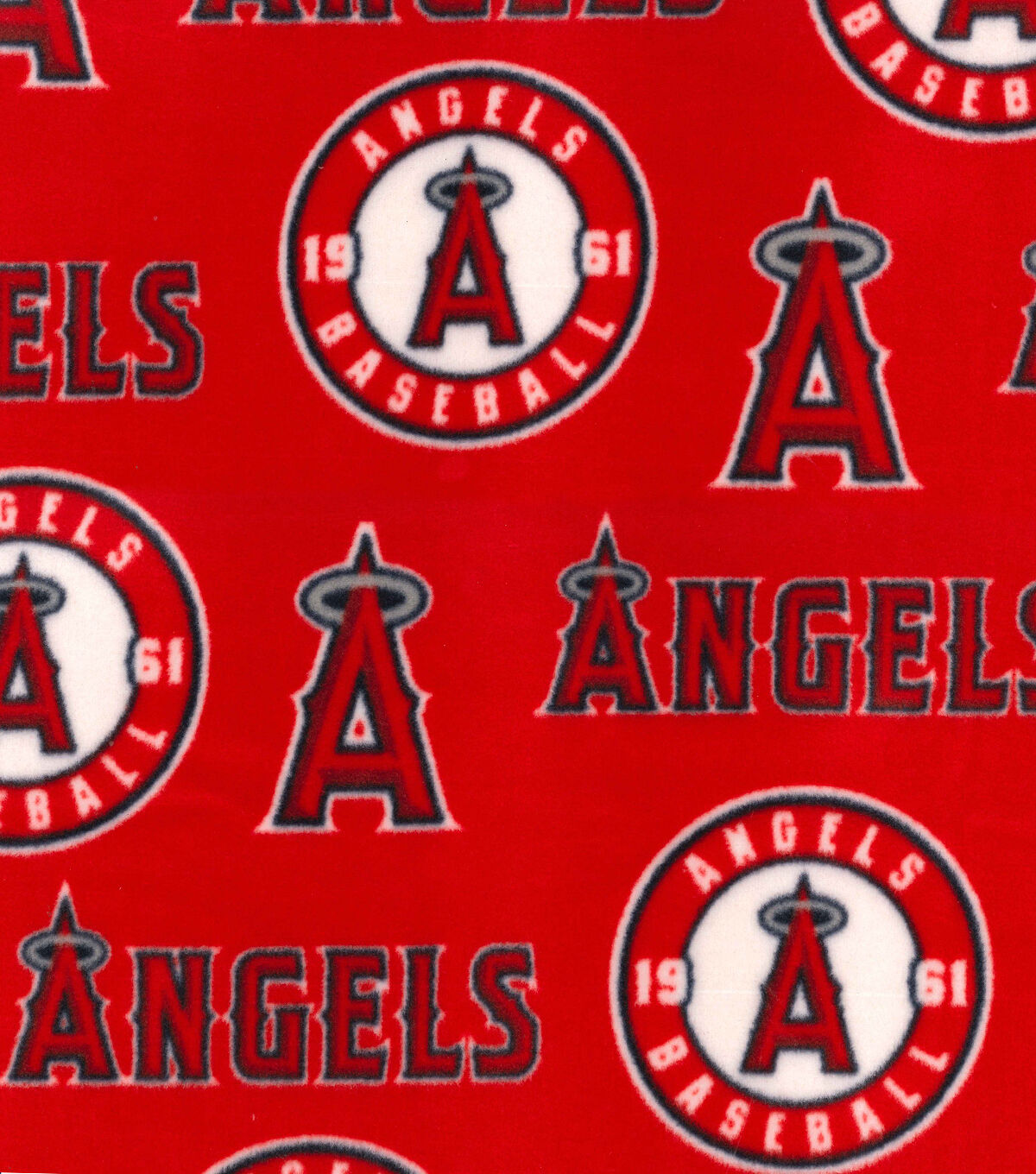 Fabric Traditions Los Angeles Angels Fleece Fabric Tossed