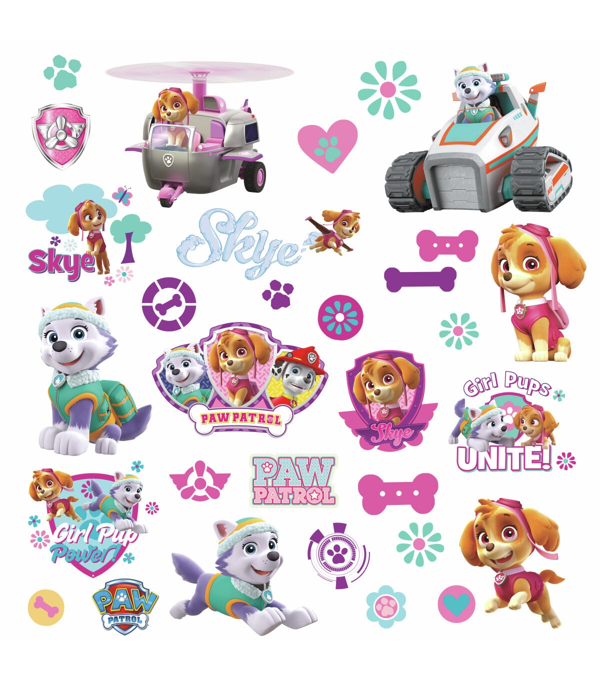 RoomMates Wall Decals Paw Patrol Girl Pups