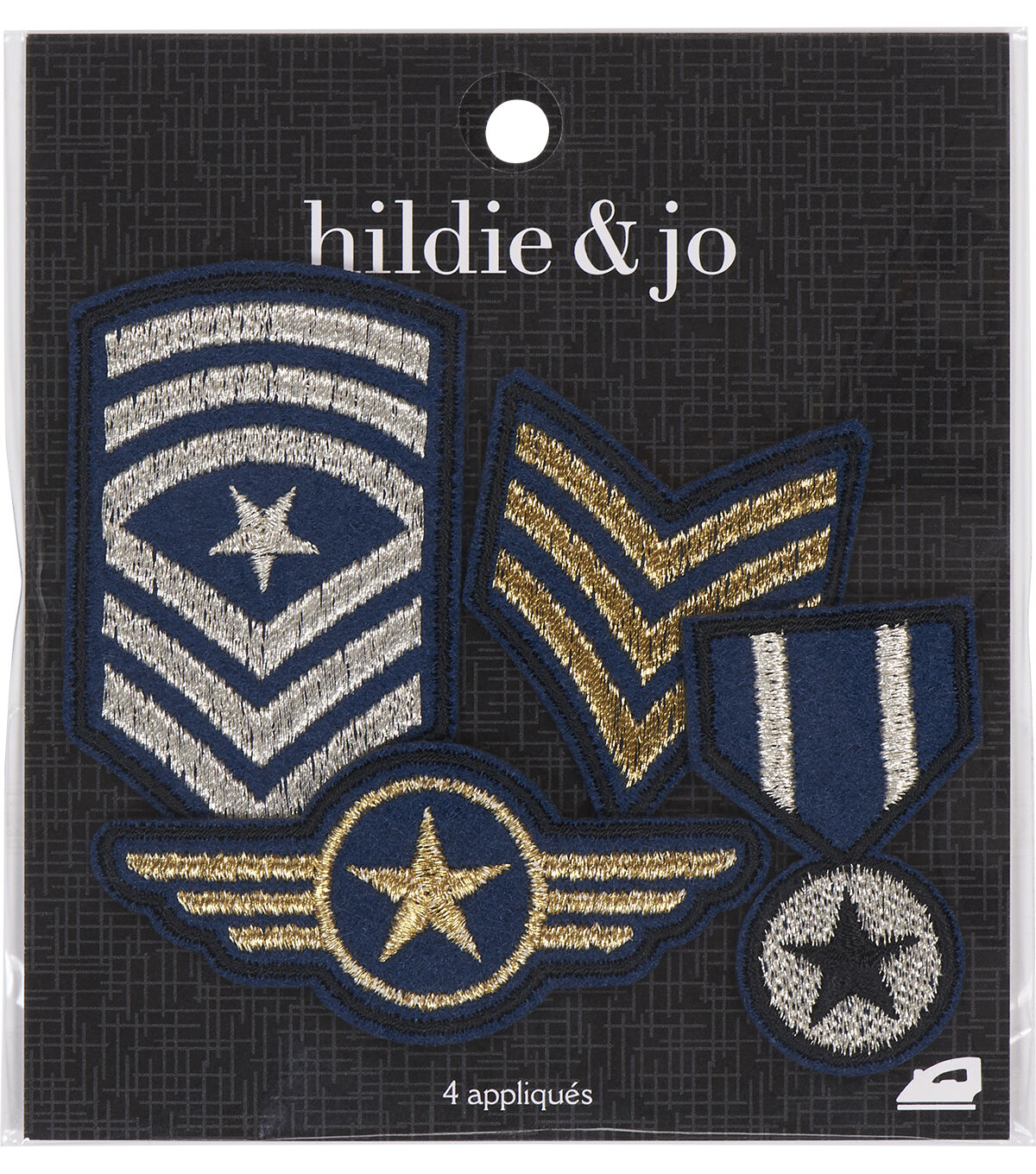 2.5 Military Iron On Patches 4ct by hildie & jo