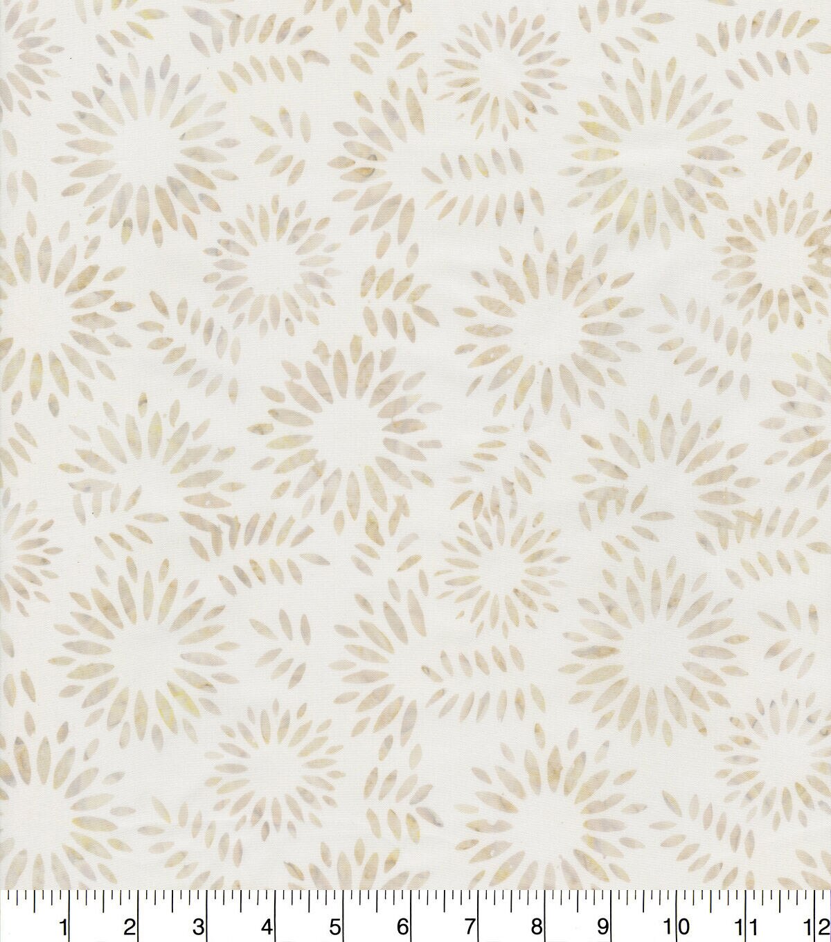 Hi Fashion Cream Tonal Petals Batik Cotton Fabric